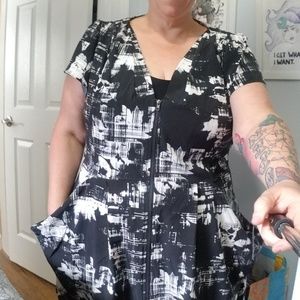 City Chic Zip Front Tunic Dress L/20